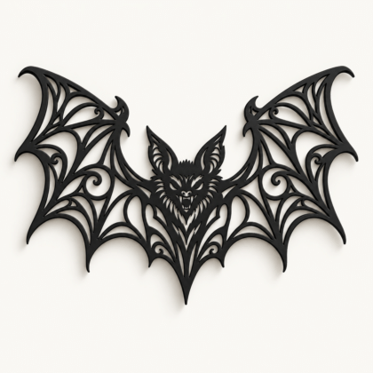 Décoration murale chauve-souris gothique noire, vue principale