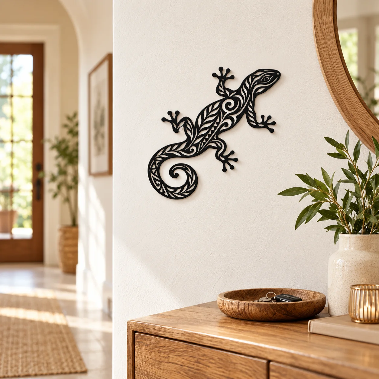 Décoration murale Salamandre noire WallArt2D, vue principale