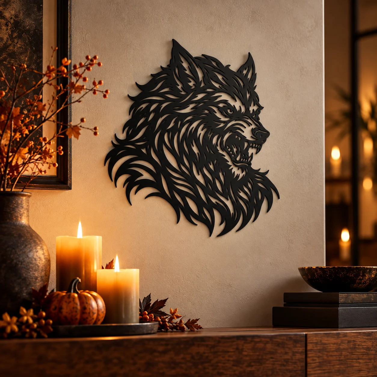 Décoration murale loup-garou, photographie de présentation 3